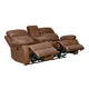 Nashville 2 Seater Electric Sofa Recliner with Console- Brown