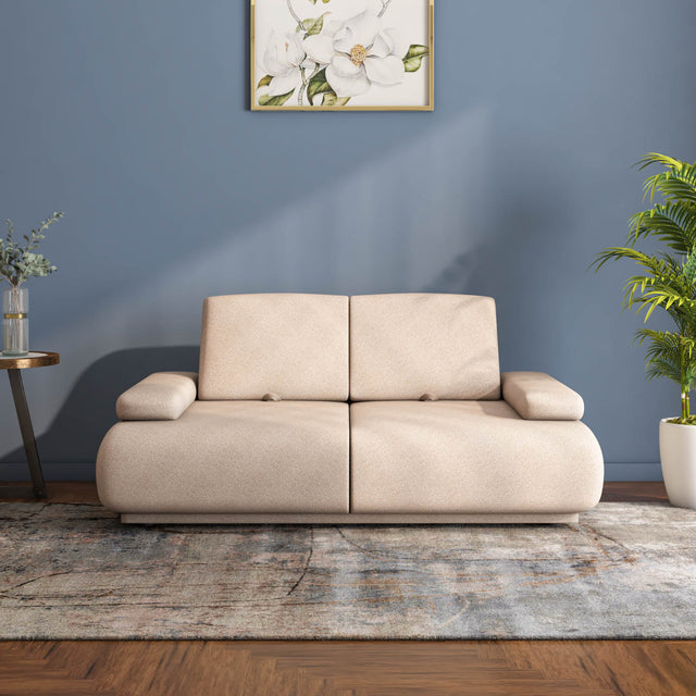 Nilkamal Fritzi 2 Seater Fabric Sofa (Beige)