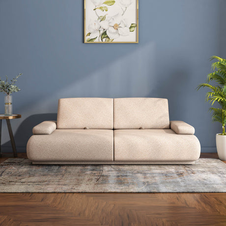 Nilkamal Fritzi 3 Seater Fabric Sofa (Beige)