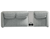 Infinia 2+1 Seater Fabric Sofa Set with Rectangle Console- Off White
