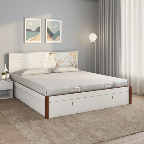 Nilkamal Galaxy Premier Bed with Hydraulic Storage (White) - 02
