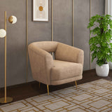 Nilkamal Arias by Lara Dutta Giorgio Fabric Arm Chair (Light Brown)
