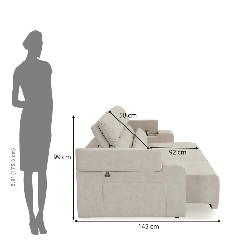 Glide 3 Seater Electric Slider Sofa Kit- Beige