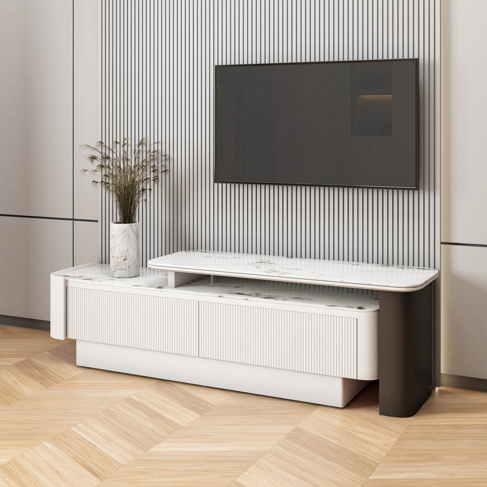 Glossa Low Height Unit (White & Grey)