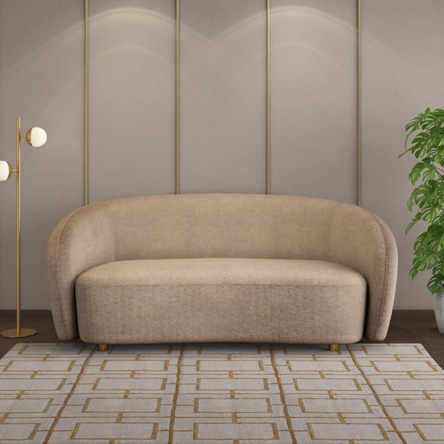 Nilkamal Arias by Lara Dutta Giorgio 3 Seater Fabric Sofa (Light Brown)