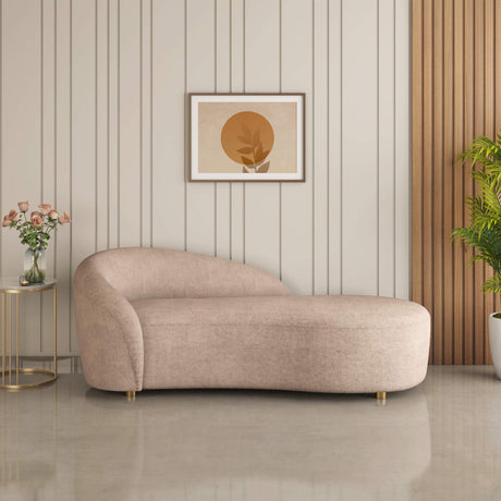 Nilkamal Arias by Lara Dutta Giorgio Fabric Lounger Chaise (Light Brown)