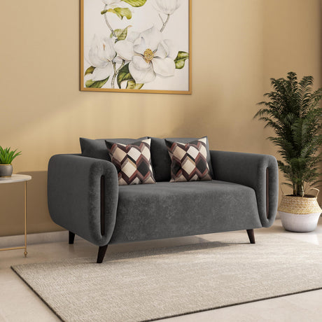 Harper 2 Seater Fabric Sofa- Grey