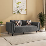 Harper 3 Seater Fabric Sofa- Grey
