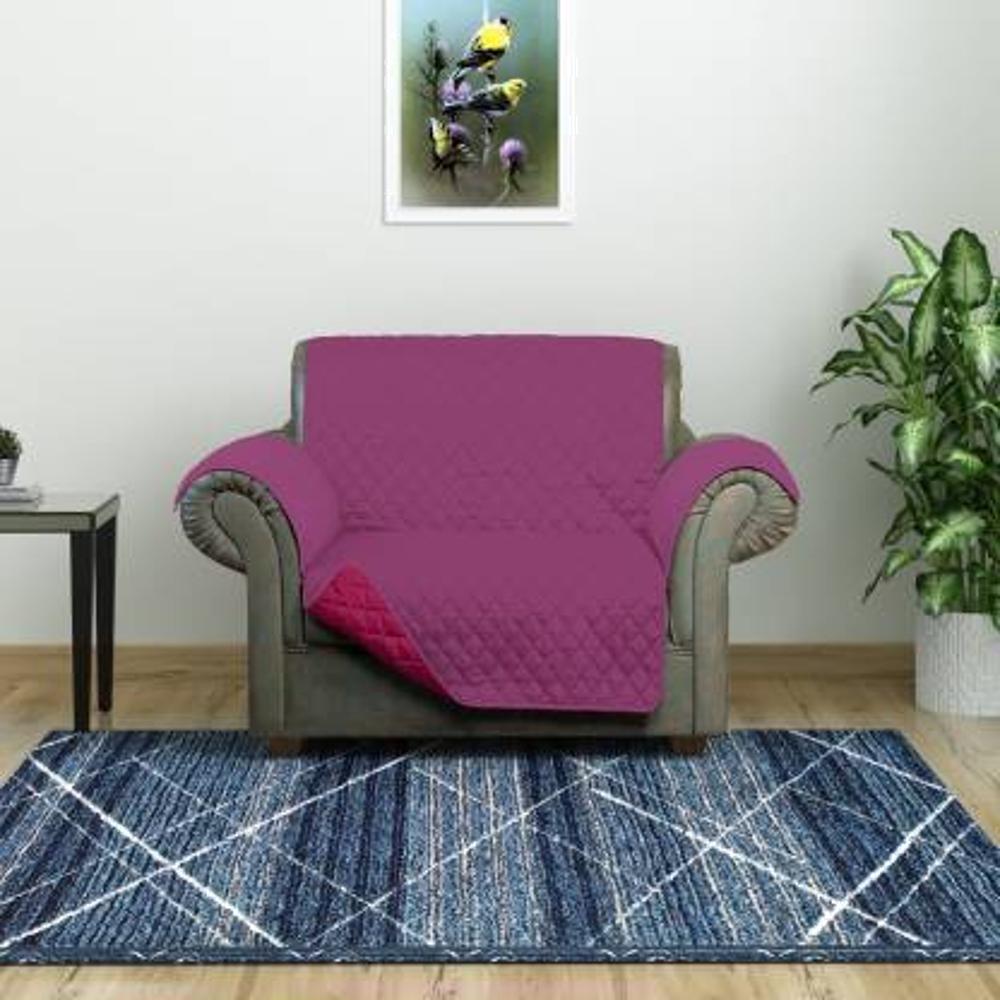 Nilkamal Reversible 1 Seater Sofa Cover 179 Cm X 165 Cm Lavender Fushcia