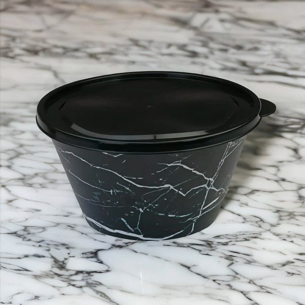 Nilkamal Plastic 460 Ml Snack Bowl With Lid Black