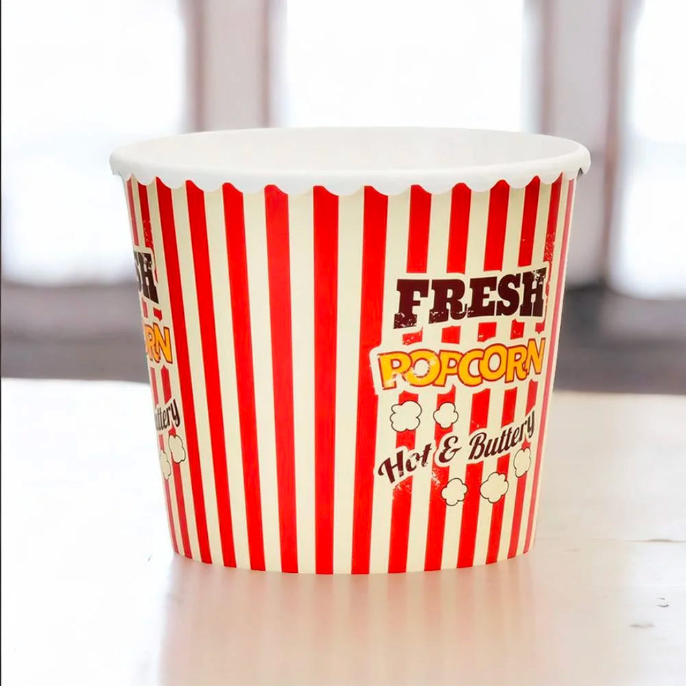 Plastic 2000 ml Pop Corn Snack Tub- Red