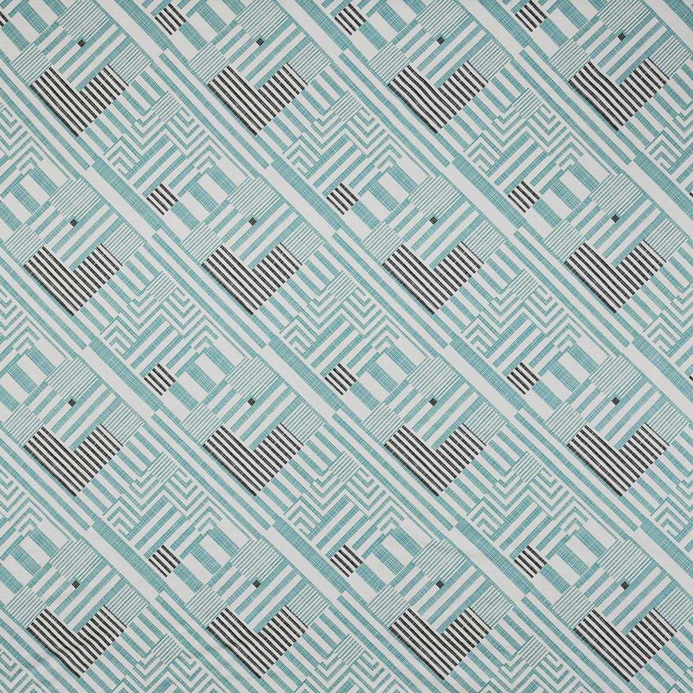 Arias by Lara Dutta Abstract Cotton King Bedsheet With 2 Pillow Covers (Blue)