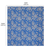 Floral Polyester Double Bedsheet with 2 Pillow Covers (Blue)