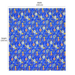 Floral Polyester Double Bedsheet with 2 Pillow Covers (Indigo)