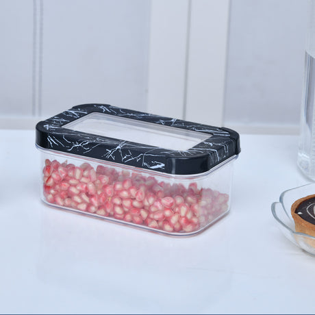 Nilkamal Ebony Rectangular 600 ml Canister Storage Container (Black)