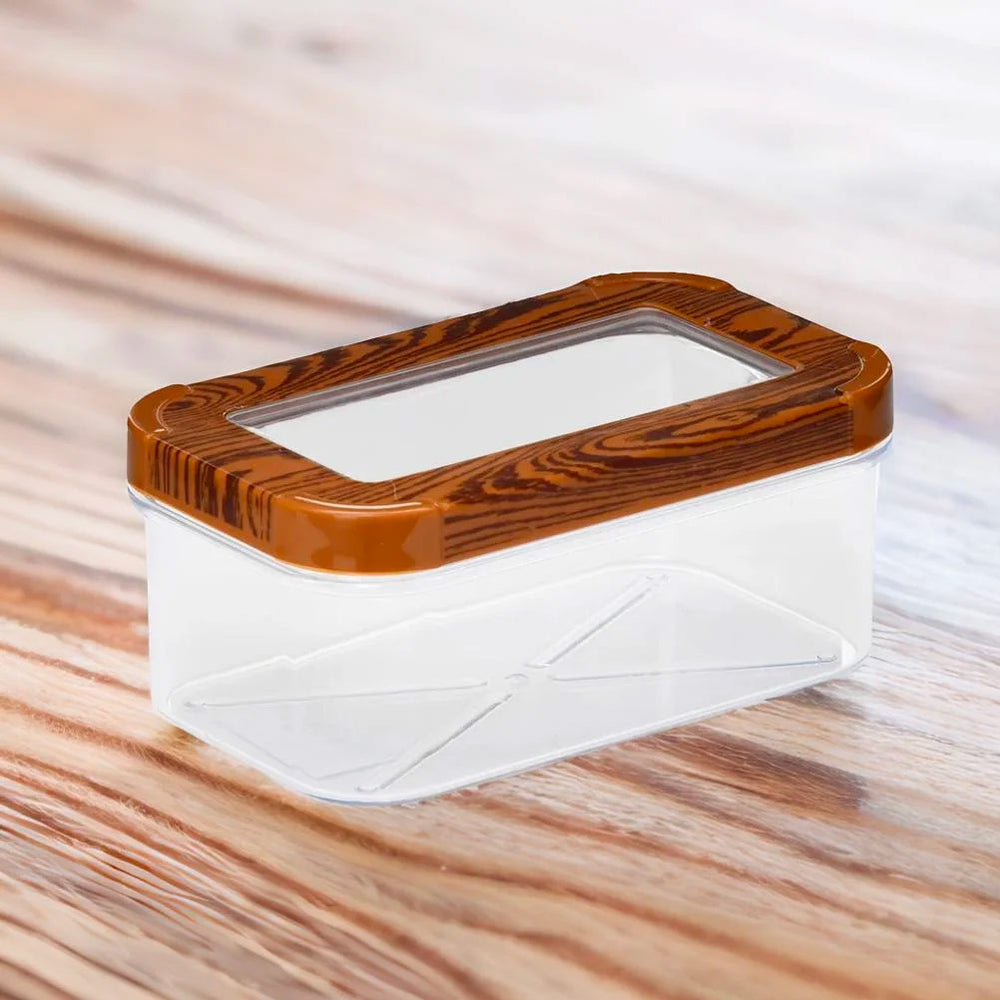 Multipurpose Rectangular 600 ml Cannister Storage Container (Brown)