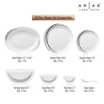 Arias by Lara Dutta Moon Black Fantasy Dinner Set - 33 Pieces