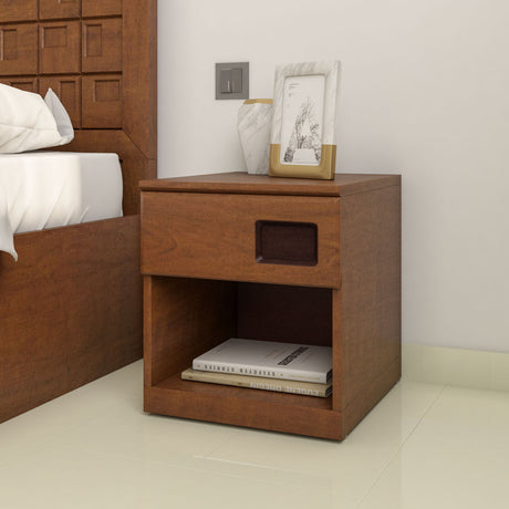 Nilkamal Hedron Night Stand (Antique Cherry)