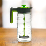 Nilkamal Transparent 1540 Ml Glass Jug With Mudller Green