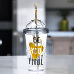Beautiful Printed Plastic 660 ml Sipper Bottle (Yellow)