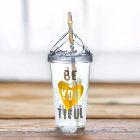Nilkamal Beautiful Printed Plastic 660 ml Sipper Bottle (Yellow)