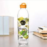 Transparent Glass 1000 ml Water Bottle (Yellow)