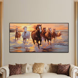 Nilkamal Seven Horses Canvas (Brown)