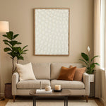 Waffle Curve Canvas Wall Painting- White