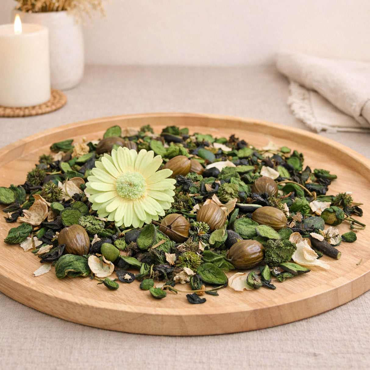 Mandarin & Lemongrass Potpourri Pouch- Green