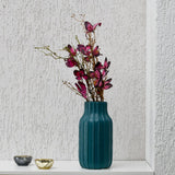 Nilkamal Bottle Shaped Decorative Ceramic Vase (Blue)