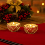 Decorative Votive Candle Holder Set of 2- Silver