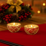 Decorative Votive Candle Holder Set of 2- Silver