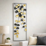 Vine Panel Wall Decor- Black and Gold