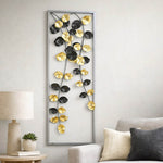 Vine Panel Wall Decor- Black and Gold