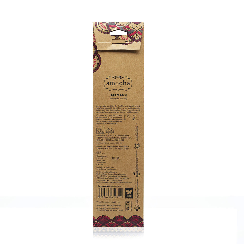 IRIS Amogha Jatmansi Fragrance Incense Sticks Pack of 20