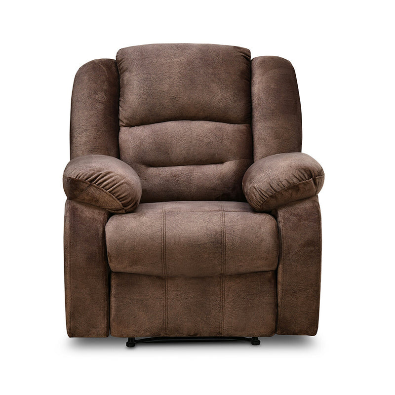 Inpro 1 Seater Manual Fabric Recliner Sofa- Brown