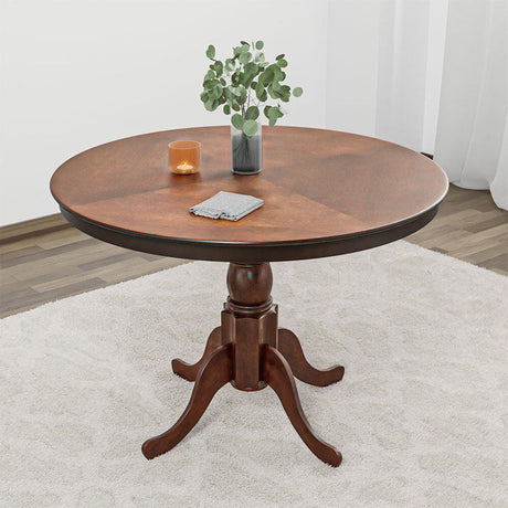Nilkamal jazz 4 Seater Round Dining Table Antique Oak