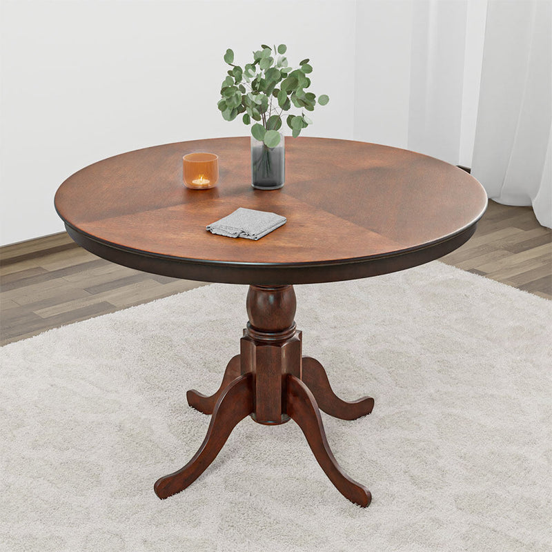 Jazz Seater Round Dining Table (Antique Oak) - Main Image