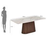 6 Seater Bevon Ceramic Dining Set with Flinda Base and Tierra Chairs- Cloud Beige