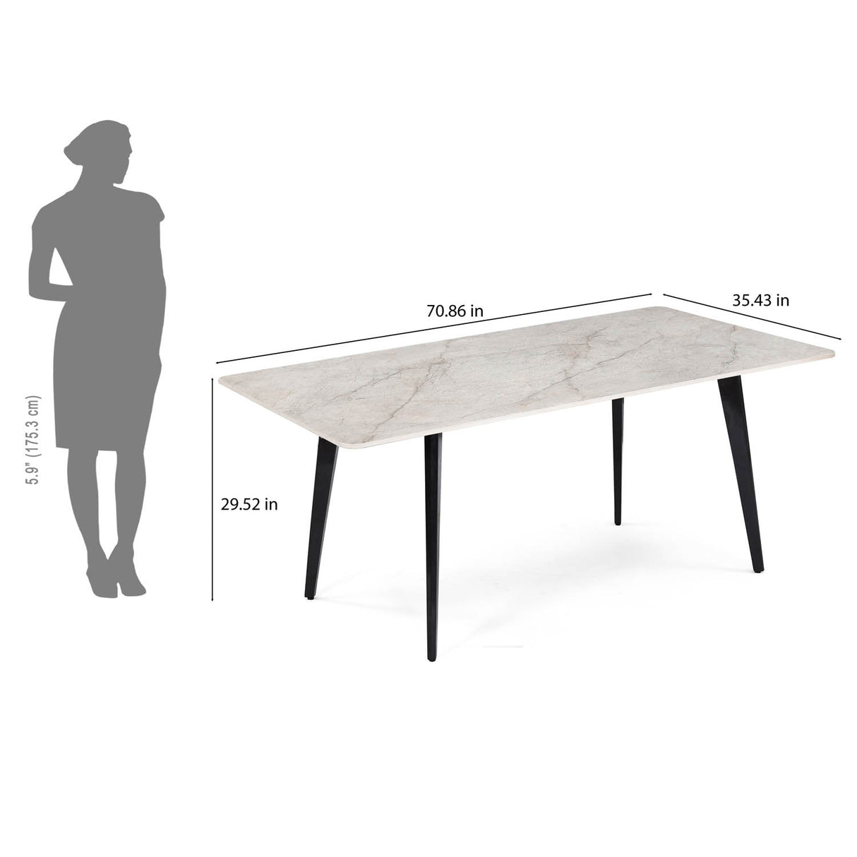 6 Seater Bevon Ceramic Dining Set with Quado Base and Nivo Chairs- Cloud Beige