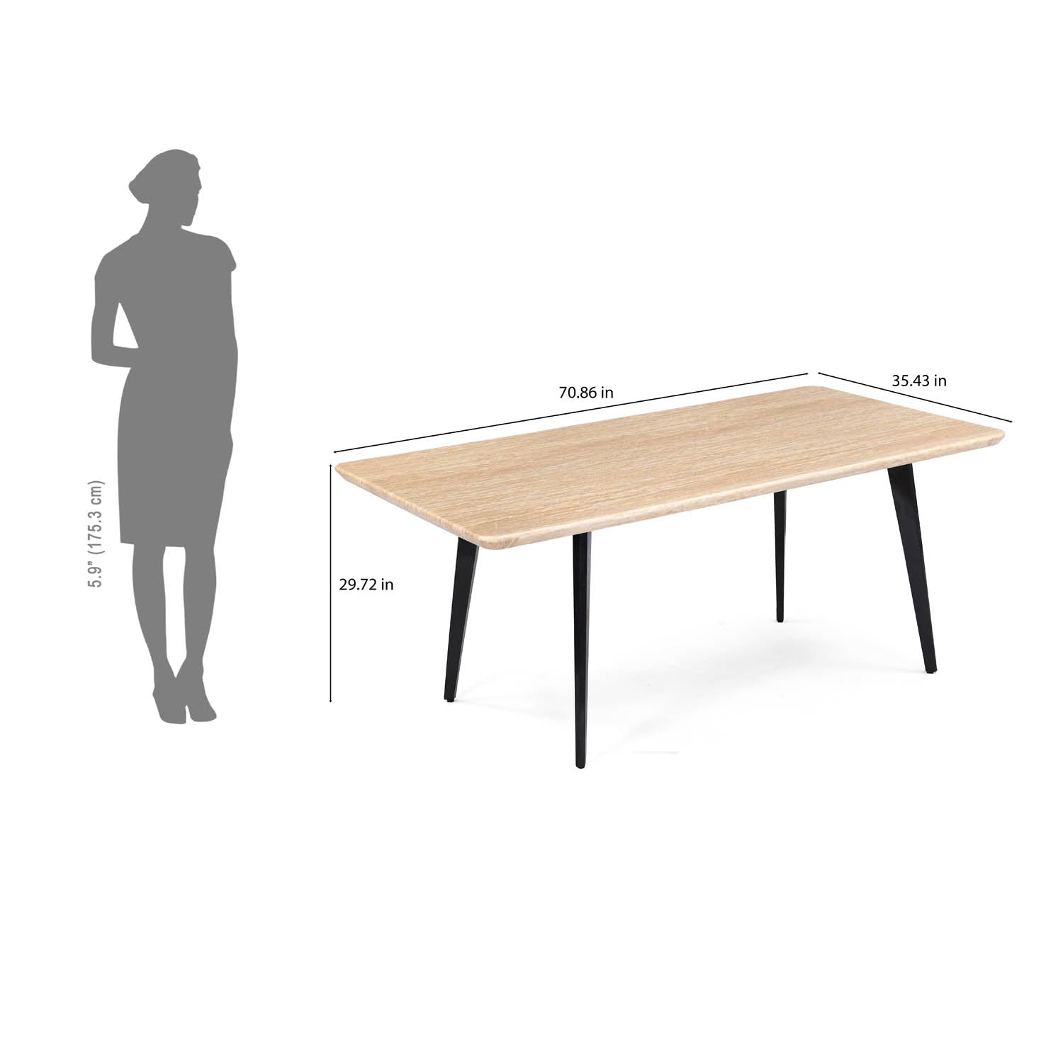 6 Seater Trava Marble Dining Set with Quado Base and Ellipse Chairs- Travertine