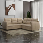 Infinia 2+2+1 Seater Leatherette Sofa Set with Left Corner Sofa- Beige