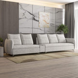 Infinia 2+3 Seater Fabric Sofa Set with Rectangle Console- Off White