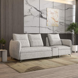 Infinia 2+1 Seater Fabric Sofa Set with Rectangle Console- Off White