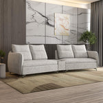 Infinia 2+2 Seater Fabric Sofa Set with Triangle Console- Off White