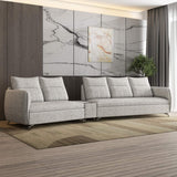 Infinia 2+3 Seater Fabric Sofa Set with Triangle Console- Off White