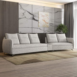 Infinia 3+2 Seater Fabric Sofa Set with Triangle Console- Off White