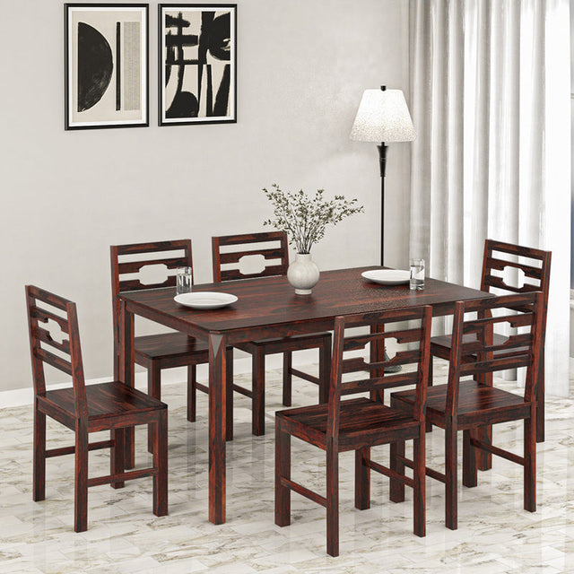 Nilkamal casper6 Seater Dining Set Country Light
