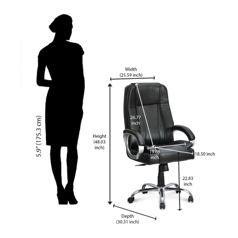 Kyoto High Back Office Chair - Black