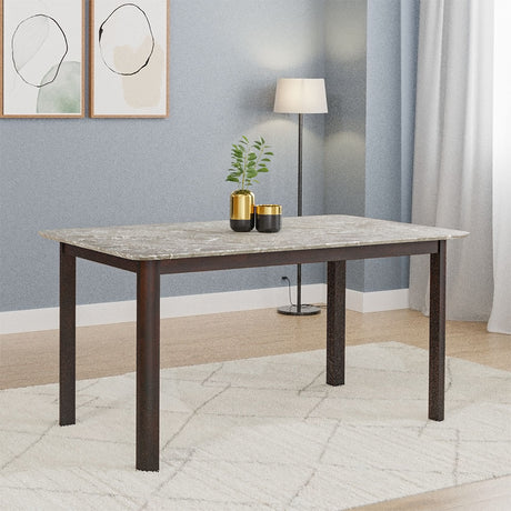 Nilkamal Lindsey 6 Seater Dining Table Marble Beige